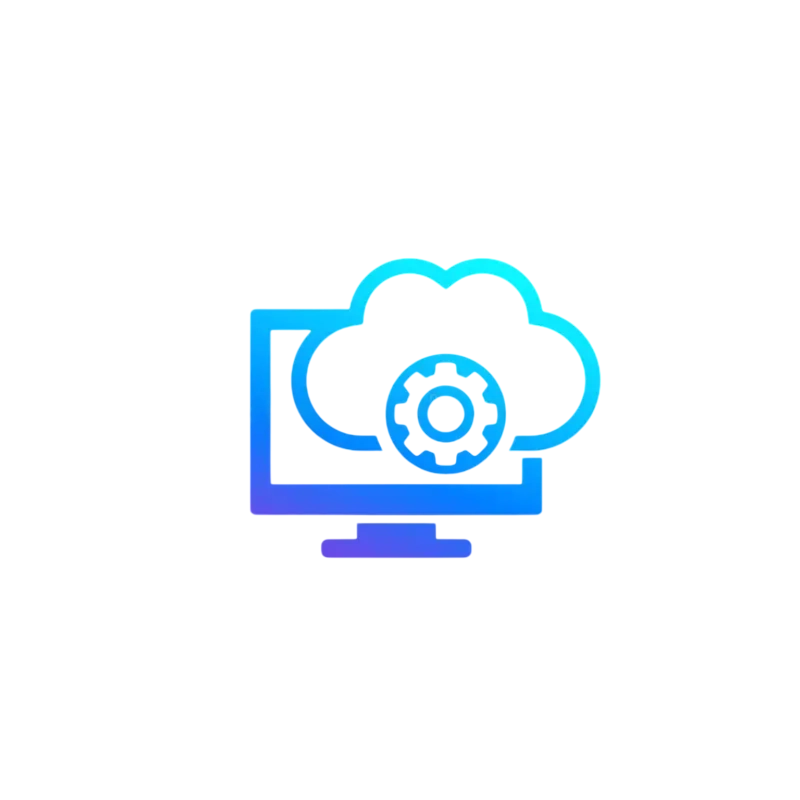 Ícone de acesso remoto: um técnico configurando a máquina à distância
